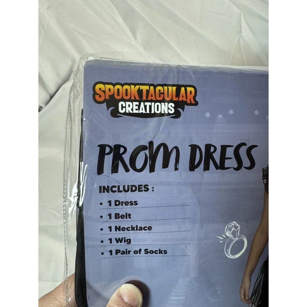 Spooktacular Creations Kids Black Costume Prom Dress Kids L 10-12 Pretend Play